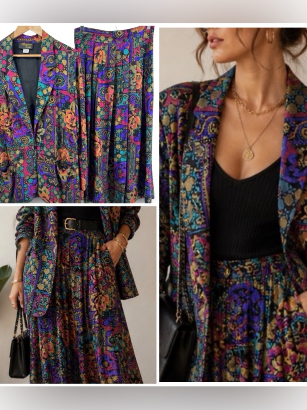 RARE Vintage Toni Garment for CCMagic Blazer & Skirt Skirt Sz12 Blazer Sz M